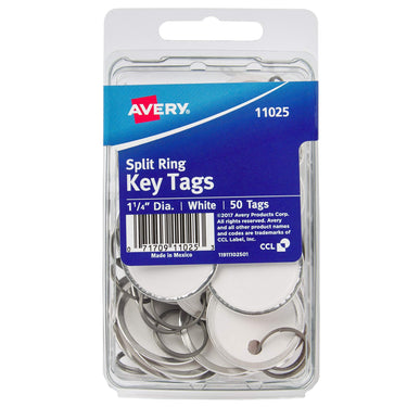 Avery Metal Rim Key Tags, 1.25